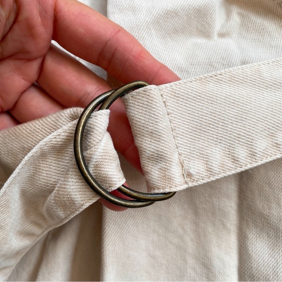 🐚 YOUNG FABULOUS & BROKE OATMEAL VOLUMINOUS LONG SLEEVE WRAP AROUND MINI DRESS! - Picture 8 of 16